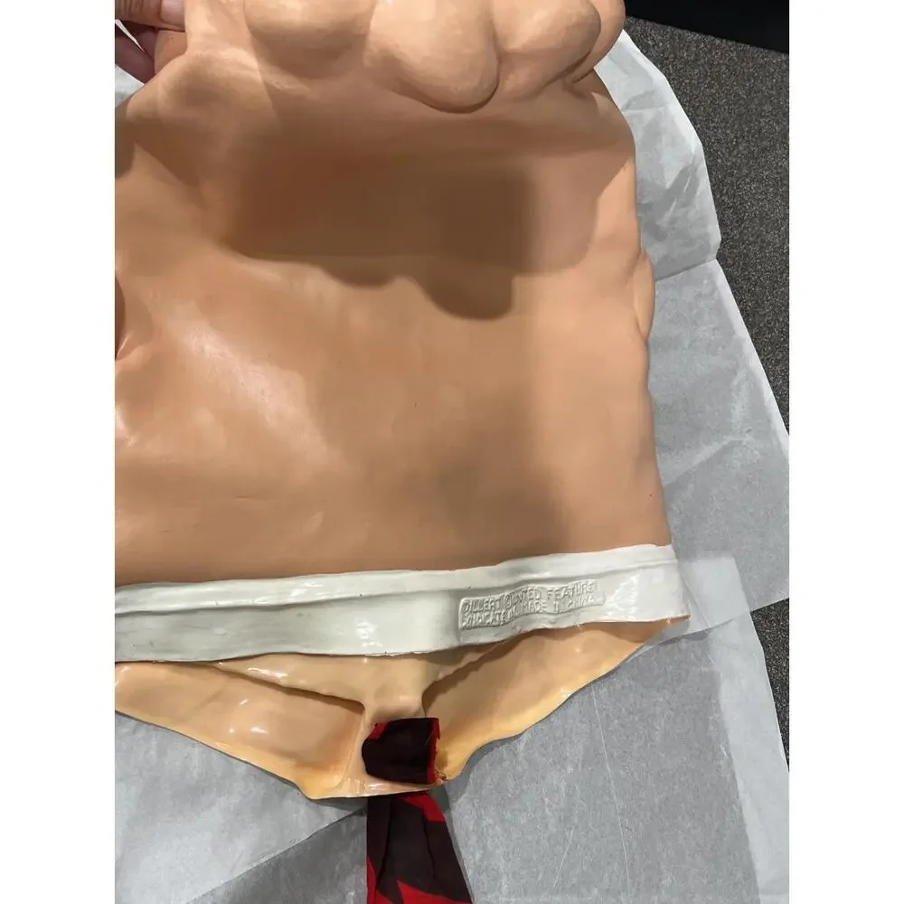 1990s Vntg Dilbert Comic Strip Halloween, Full Rubber Mask Tie, L 14” Preowned